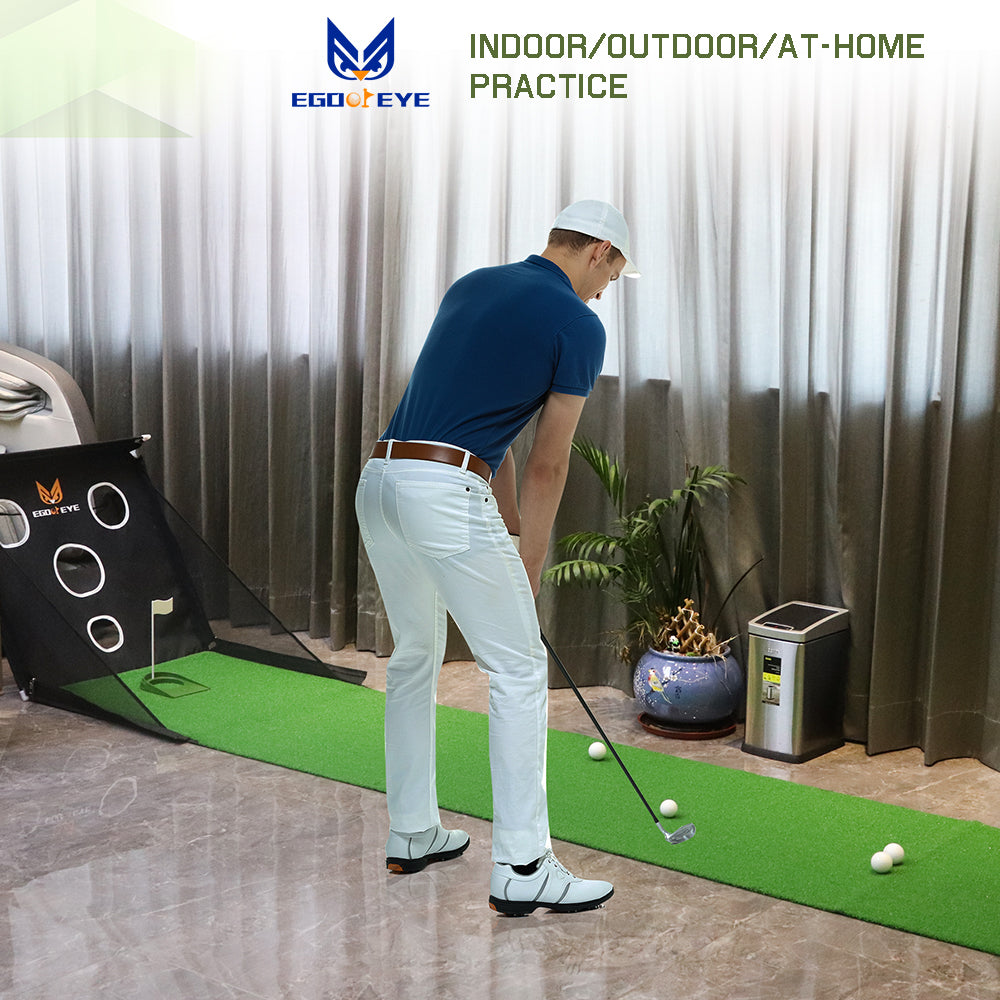 Golf Putting mat Green Indoor and Outdoor with Auto Ball Return,Game  Practice Golf Gifts for Home, Office, Backyard Indoor Golf and Outdoor Use